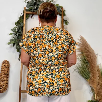 Z747- Top Christy Fleuri (T44-T52) đ - orange - 52