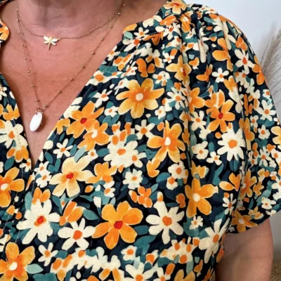 Z747- Top Christy Fleuri (T44-T52) đ - orange - 52