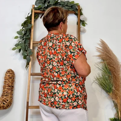 Z747- Top Christy Fleuri (T44-T52) đ - rouge - 52