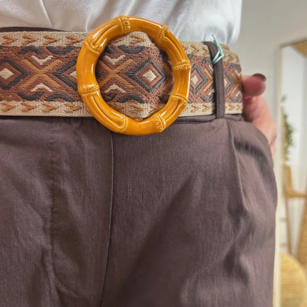 L750- Pantalon fuseau (TU) - marron - taille-unique