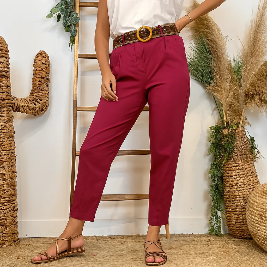 L750- Pantalon fuseau (TU) - fuchsia - taille-unique