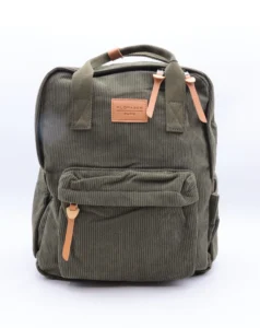 Sac à dos velours côtelé - Flora & Co - kaki - sans-taille