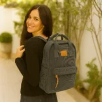 Sac à dos velours côtelé - Flora & Co - gris - sans-taille