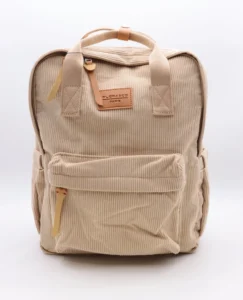 Sac à dos velours côtelé - Flora & Co - beige - sans-taille