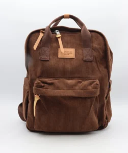 Sac à dos velours côtelé - Flora & Co - marron-choco - sans-taille