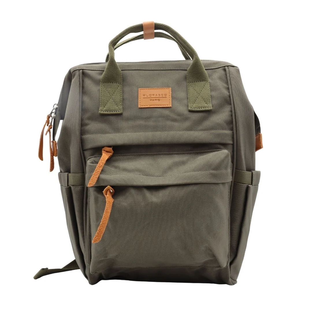 P400- Sac à dos Medium Flora&Co - kaki - taille-unique