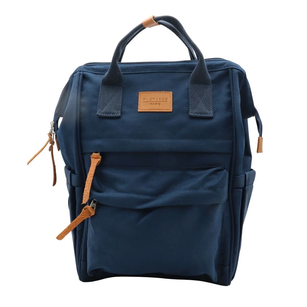 P400- Sac à dos Medium Flora&Co - marine - taille-unique