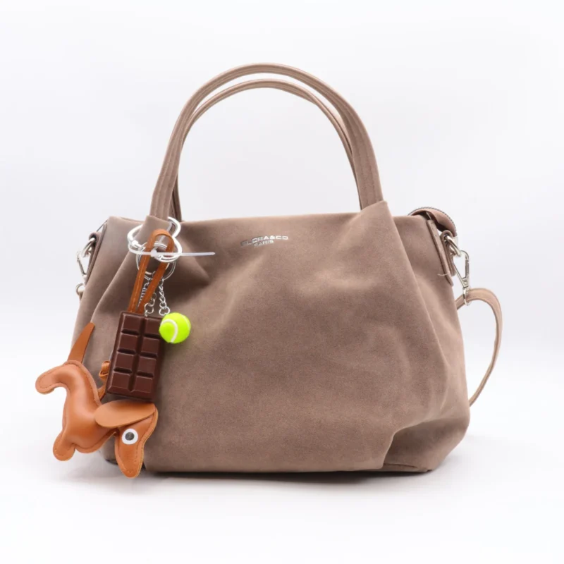 Sac bourse femme grand format - taupe - sans-taille