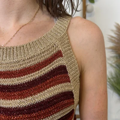 I944 - Débardeur Lurex (Tu) - rouille - taille-unique