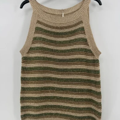 I944 - Débardeur Lurex (Tu) - kaki - taille-unique