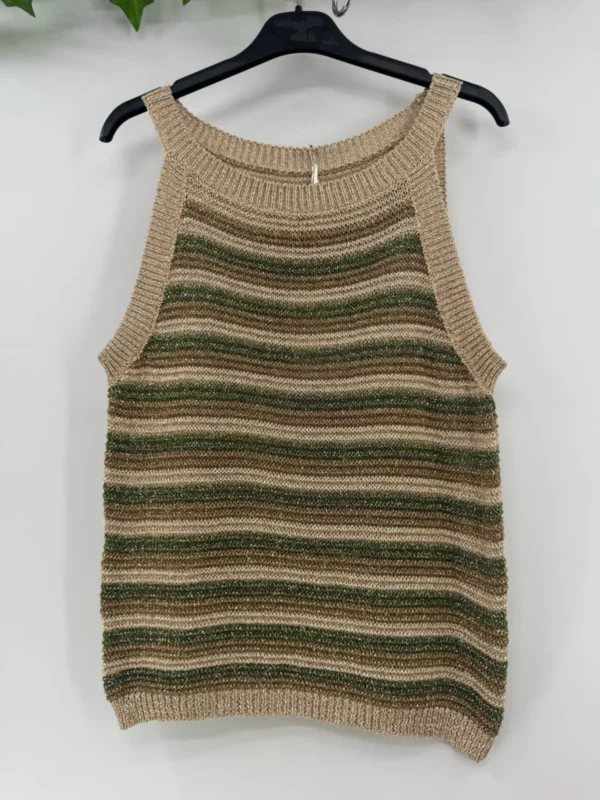 I944 - Débardeur Lurex (Tu) - kaki - taille-unique