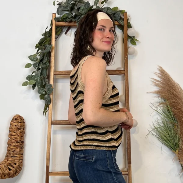 I944 - Débardeur Lurex (Tu) - noir - taille-unique