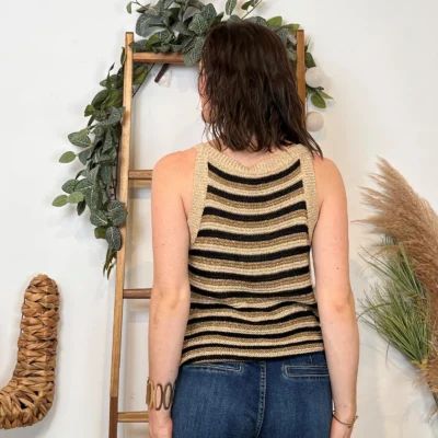 I944 - Débardeur Lurex (Tu) - noir - taille-unique