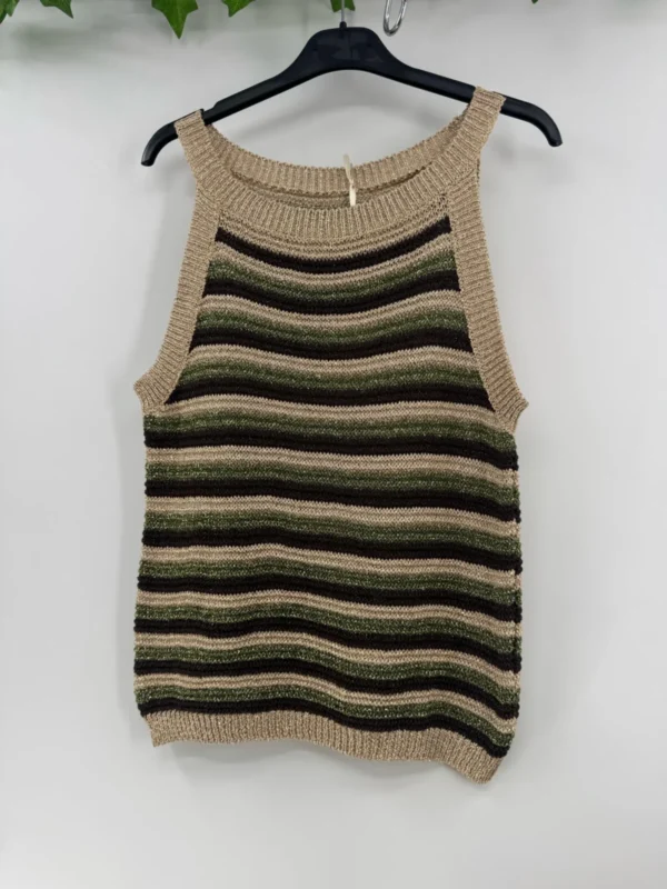 I944 - Débardeur Lurex (Tu) - kaki - taille-unique