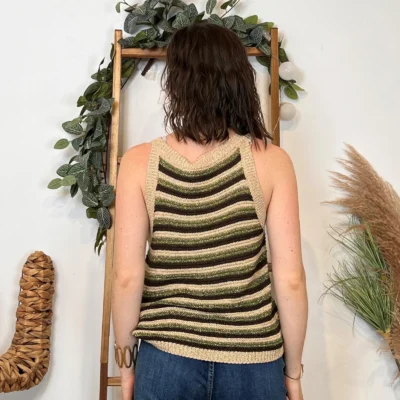 I944 - Débardeur Lurex (Tu) - kaki - taille-unique