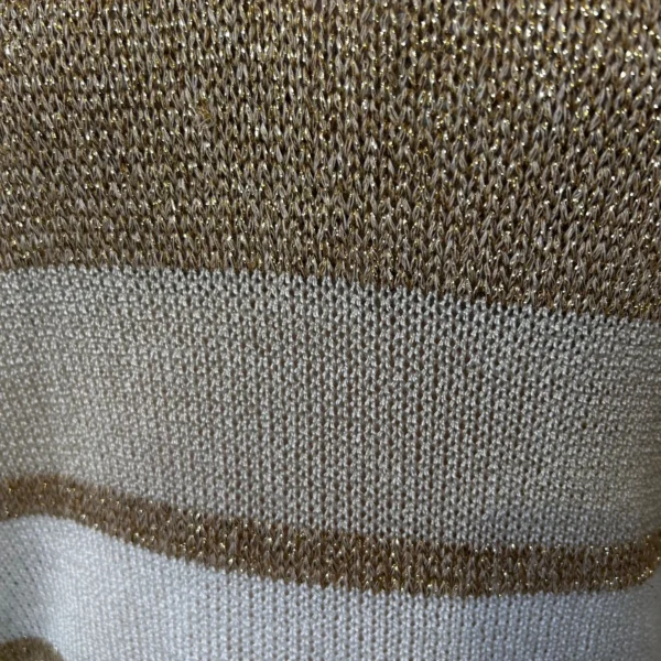 I880- Pull rayé Lurex (Tu) 🇮🇹 - beige - taille-unique