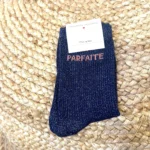 Chaussettes paillettes "Parfaite" - marine - sans-taille
