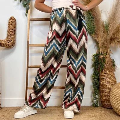 L755- Pantalon ZigZag (TU) - kaki - taille-unique