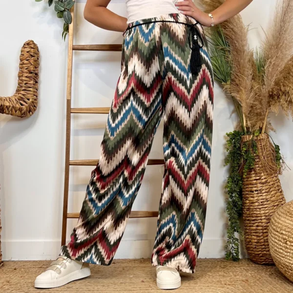 L755- Pantalon ZigZag (TU) - kaki - taille-unique