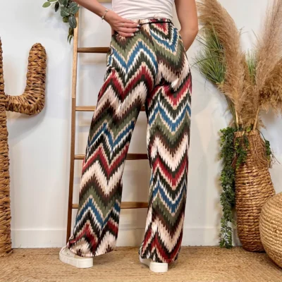 L755- Pantalon ZigZag (TU) - kaki - taille-unique
