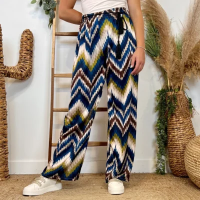 L755- Pantalon ZigZag (TU) - marine - taille-unique