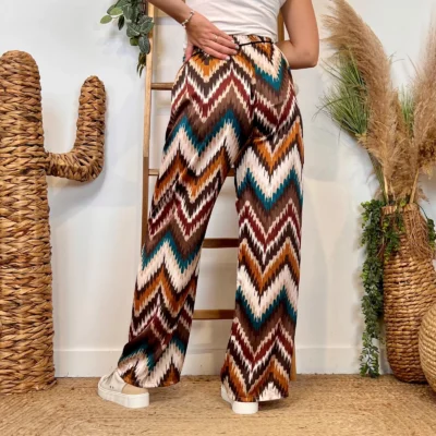 L755- Pantalon ZigZag (TU) - marron - taille-unique