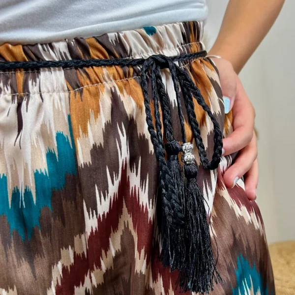 L755- Pantalon ZigZag (TU) - marron - taille-unique