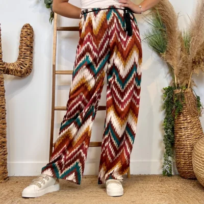 L755- Pantalon ZigZag (TU) - rouille - taille-unique