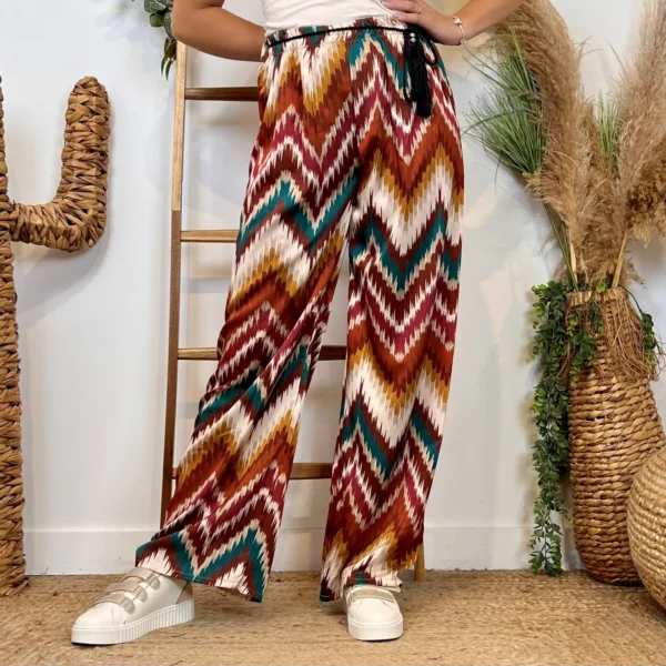 L755- Pantalon ZigZag (TU) - rouille - taille-unique