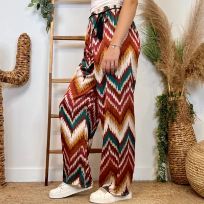 L755- Pantalon ZigZag (TU) - rouille - taille-unique