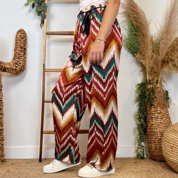 L755- Pantalon ZigZag (TU) - rouille - taille-unique