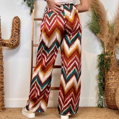 L755- Pantalon ZigZag (TU) - rouille - taille-unique