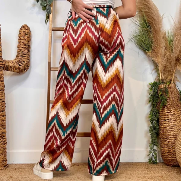 L755- Pantalon ZigZag (TU) - rouille - taille-unique