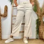 Pantalon Tailleur (T36-T42) - ecru - 40
