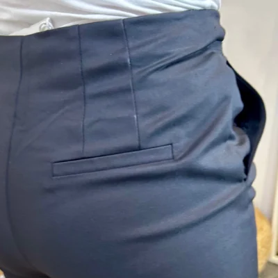 L748- Pantalon Tailleur Taille Haute (T36-T40) - noir - 40