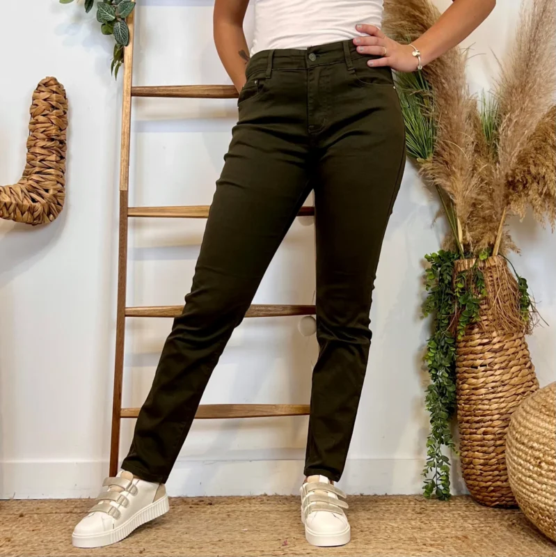 N011- Jean Slim Voggo (T36-T44) - kaki - 44