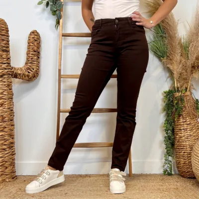 N015- Jean Slim Voggo (T36-T44) - marron - 44