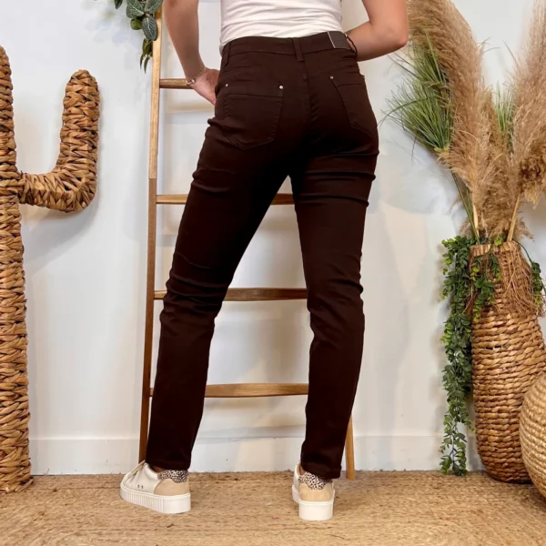 N012- Jean Slim Voggo (T42-T52) - marron - 50