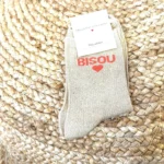 Chaussettes pailletées femme « Bisou » T35-41 - beige - sans-taille