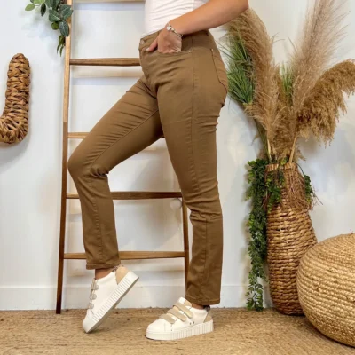 N009- Jean Slim Voggo (T36-T44) - taupe - 44