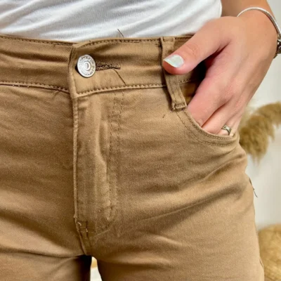 M985- Jean 7/8ème Voggo (T36-T44) - taupe - 44