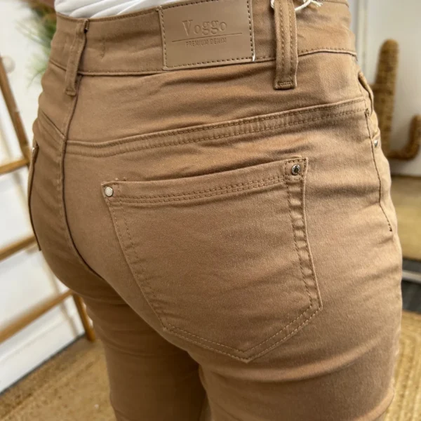 M985- Jean 7/8ème Voggo (T36-T44) - taupe - 44