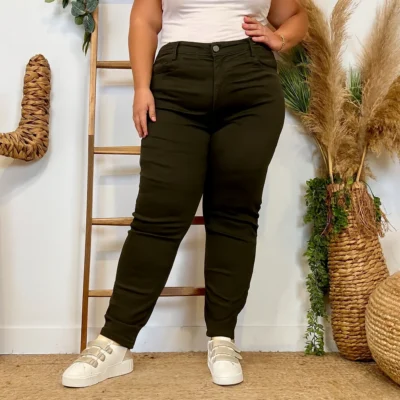 N012- Jean Slim Voggo (T42-T52) - kaki - 50