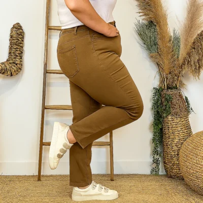 N012- Jean Slim Voggo (T42-T52) - taupe - 50