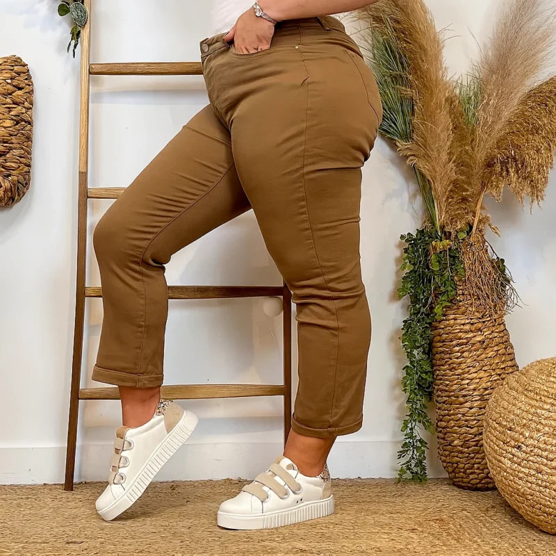 M986- Jean 7/8ème Voggo (T42-T50) - taupe - 50