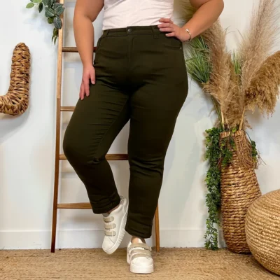 M984- Jean 7/8ème Voggo (T42-T50) - kaki - 50