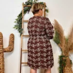 Robe uni plumetis (T40-T48) - marron - 48