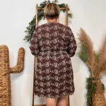 Robe uni plumetis (T40-T48) - marron - 48