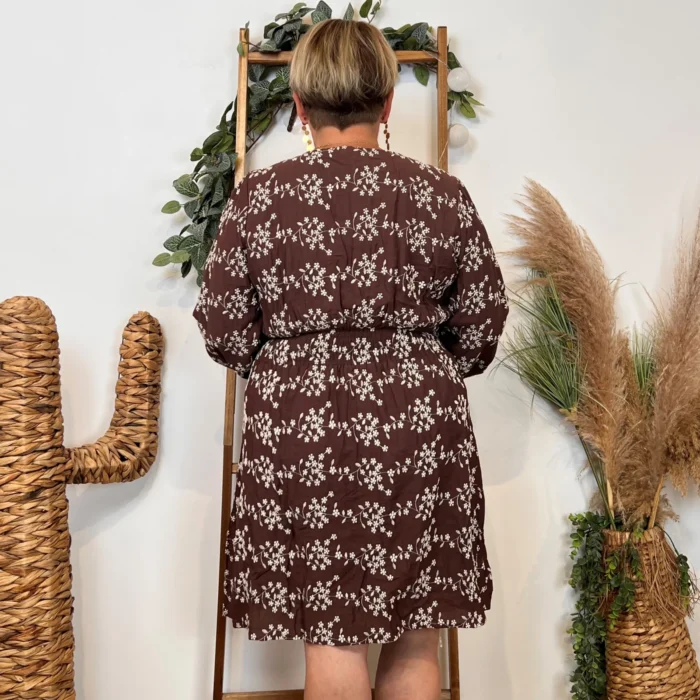 Robe uni plumetis (T40-T48) - marron - 48