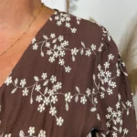 Robe uni plumetis (T40-T48) - marron - 48